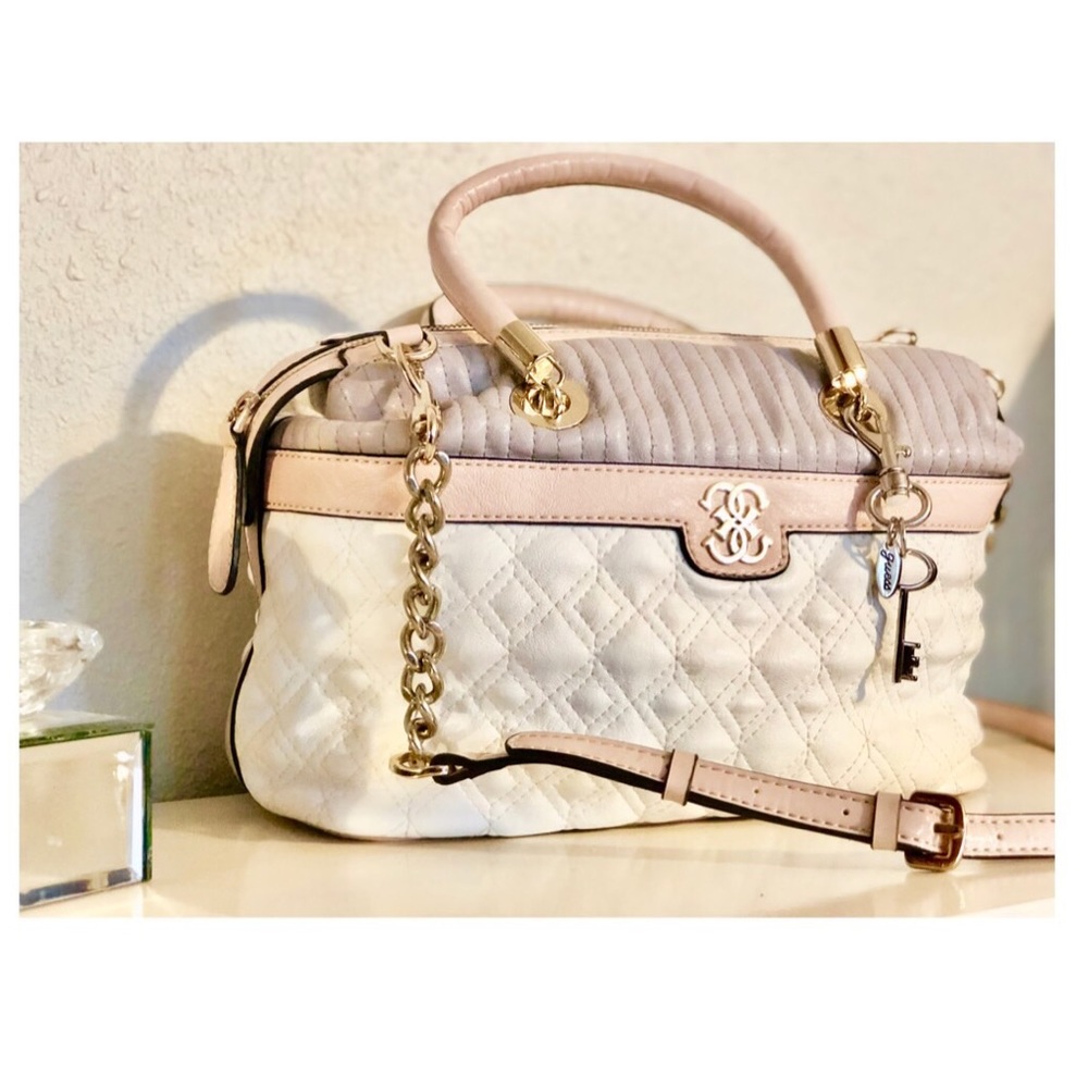 GUESS Purse/bag! Blush, lavender, white and gold!